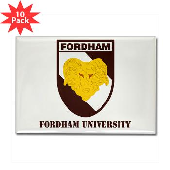 FU - M01 - 01 - SSI - ROTC - Fordham University with Text - Rectangle Magnet (10 pack) - Click Image to Close