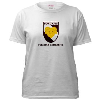 FU - A01 - 04 - SSI - ROTC - Fordham University with Text - Women's T-Shirt