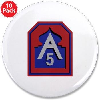 FUSA - M01 - 01 - Fifth United States Army - 3.5" Button (10 pack) - Click Image to Close