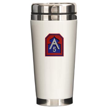 FUSA - M01 - 03 - Fifth United States Army - Ceramic Travel Mug - Click Image to Close