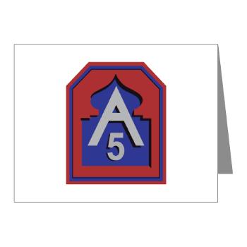 FUSA - M01 - 02 - Fifth United States Army - Note Cards (Pk of 20) - Click Image to Close