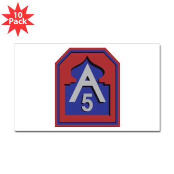 FUSA - M01 - 01 - Fifth United States Army - Sticker (Rectangle 10 pk)