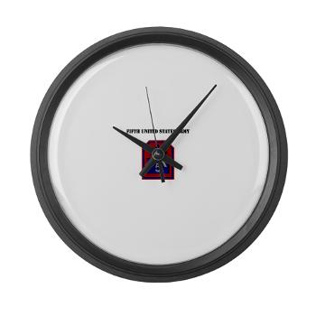 FUSA - M01 - 03 - Fifth United States Army with Text - Large Wall Clock