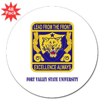 FVSU - M01 - 01 - Fort Valley State University with Text - 3" Lapel Sticker (48 pk) - Click Image to Close