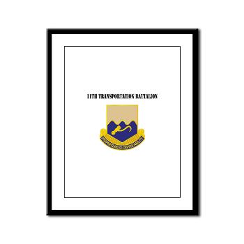 11TB - M01 - 02 - DUI - 11th Transportation Battalion with Text - Framed Panel Print - Click Image to Close