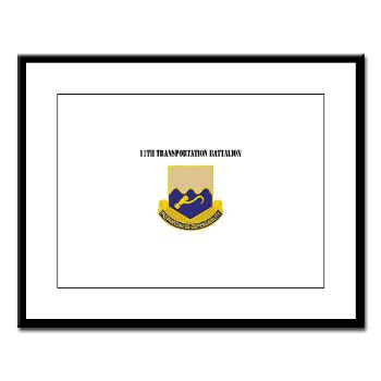 11TB - M01 - 02 - DUI - 11th Transportation Battalion with Text - Large Framed Print