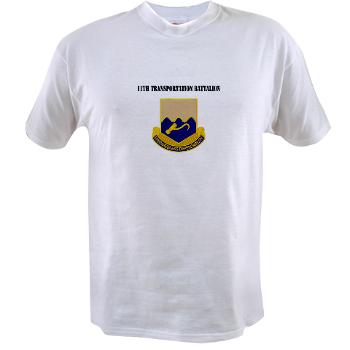 11TB - A01 - 04 - DUI - 11th Transportation Battalion with Text - Value T-shirt