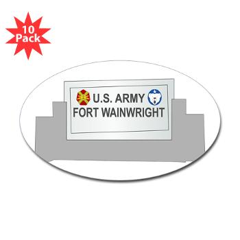 FWainwright - M01 - 01 - Fort Wainwright - Sticker (Oval 10 pk)