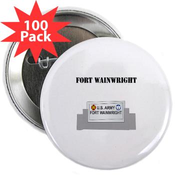 FWainwright - M01 - 01 - Fort Wainwright with Text - 2.25" Button (100 pack)