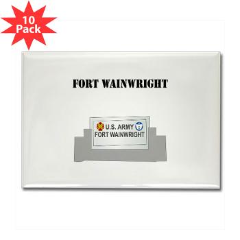 FWainwright - M01 - 01 - Fort Wainwright with Text - Rectangle Magnet (10 pack) - Click Image to Close