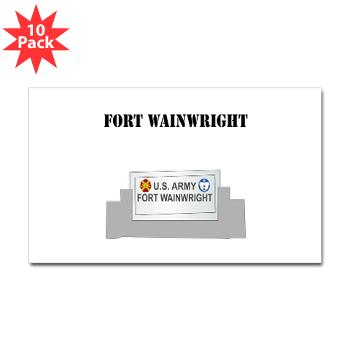 FWainwright - M01 - 01 - Fort Wainwright with Text - Sticker (Rectangle 10 pk)