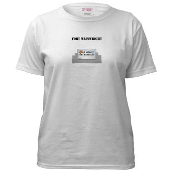 FWainwright - A01 - 04 - Fort Wainwright with Text - Women's T-Shirt