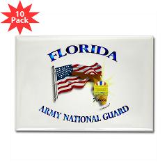 FloridaARNG - M01 - 01 - DUI - FLORIDA Army National Guard - Rectangle Magnet (10 pack)