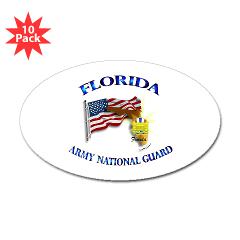 FloridaARNG - M01 - 01 - DUI - FLORIDA Army National Guard - Sticker (Oval 10 pk)