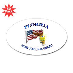 FloridaARNG - M01 - 01 - DUI - FLORIDA Army National Guard - Sticker (Oval 50 pk)