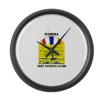 FloridaARNG - M01 - 03 - DUI - FLORIDA Army National Guard With Text - Large Wall Clock - Click Image to Close