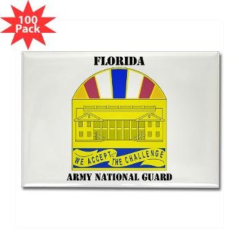 FloridaARNG - M01 - 01 - DUI - FLORIDA Army National Guard With Text - Rectangle Magnet (100 pack) - Click Image to Close