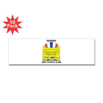 FloridaARNG - M01 - 01 - DUI - FLORIDA Army National Guard With Text - Sticker (Bumper 50 pk)