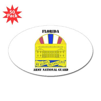 FloridaARNG - M01 - 01 - DUI - FLORIDA Army National Guard With Text- Sticker (Oval 50 pk) - Click Image to Close