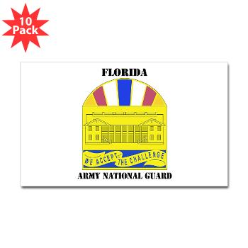 FloridaARNG - M01 - 01 - DUI - FLORIDA Army National Guard With Text - Sticker (Rectangle 10 pk)