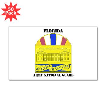 FloridaARNG - M01 - 01 - DUI - FLORIDA Army National Guard With Text - Sticker (Rectangle 50 pk) - Click Image to Close