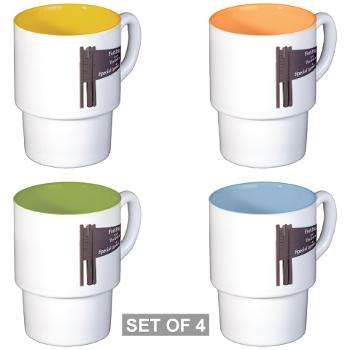 FortBragg - M01 - 03 - Fort Bragg - Stackable Mug Set (4 mugs)