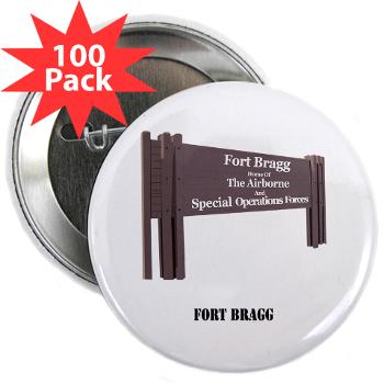 FortBragg - M01 - 01 - Fort Bragg with Text - 2.25" Button (100 pack)