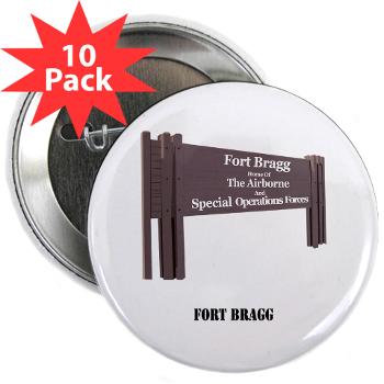 FortBragg - M01 - 01 - Fort Bragg with Text - 2.25" Button (10 pack)