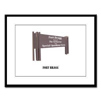 FortBragg - M01 - 02 - Fort Bragg with Text - Large Framed Print