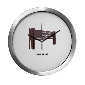 FortBragg - M01 - 03 - Fort Bragg with Text - Modern Wall Clock