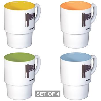 FortBragg - M01 - 03 - Fort Bragg with Text - Stackable Mug Set (4 mugs) - Click Image to Close
