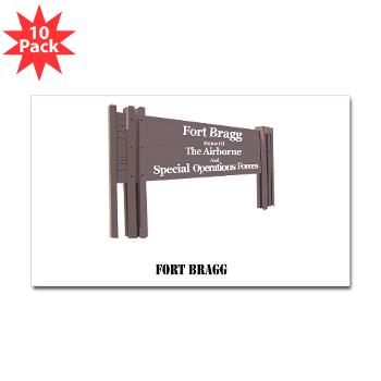 FortBragg - M01 - 01 - Fort Bragg with Text - Sticker (Rectangle 10 pk)