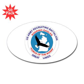 GLRB - M01 - 01 - DUI - Great lakes Recruiting Bn - Sticker (Oval 50 pk)