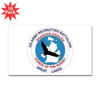 GLRB - M01 - 01 - DUI - Great lakes Recruiting Bn - Sticker (Rectangle 10 pk) - Click Image to Close