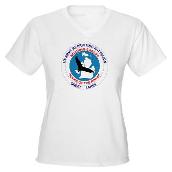 GLRB - A01 - 04 - DUI - Great lakes Recruiting Bn - Women's V-Neck T-Shirt