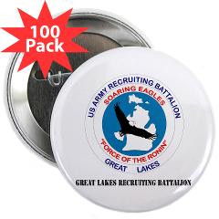 GLRB - M01 - 01 - DUI - Great lakes Recruiting Bn with text - 2.25" Button (100 pack)