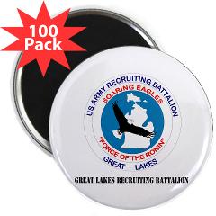 GLRB - M01 - 01 - DUI - Great lakes Recruiting Bn with text - 2.25 Magnet (100 pack)