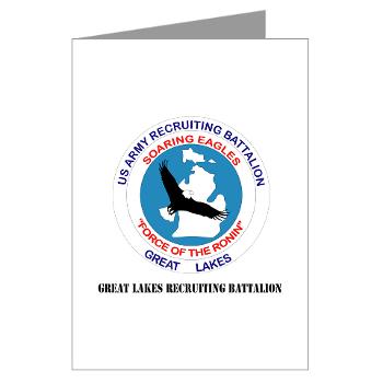 GLRB - M01 - 02 - DUI - Great lakes Recruiting Bn with text - Greeting Cards (Pk of 10)
