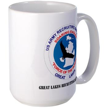 GLRB - M01 - 03 - DUI - Great lakes Recruiting Bn with text - Large Mug - Click Image to Close