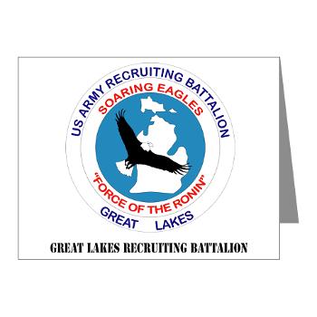 GLRB - M01 - 02 - DUI - Great lakes Recruiting Bn with text - Note Cards (Pk of 20) - Click Image to Close