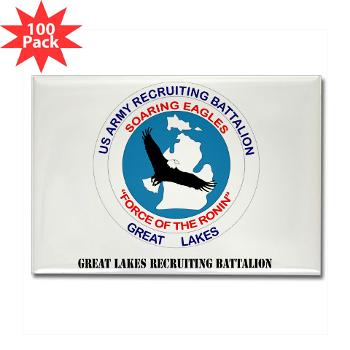 GLRB - M01 - 01 - DUI - Great lakes Recruiting Bn with text - Rectangle Magnet (100 pack)
