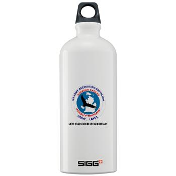 GLRB - M01 - 03 - DUI - Great lakes Recruiting Bn with text - Sigg Water Battle 1.0L - Click Image to Close