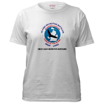 GLRB - A01 - 04 - DUI - Great lakes Recruiting Bn with text - Women's T-Shirt - Click Image to Close