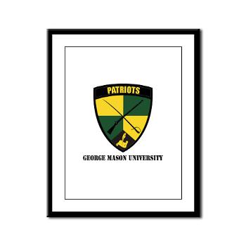 GMU - M01 - 02 - SSI - ROTC - George Mason University with Text - Framed Panel Print - Click Image to Close