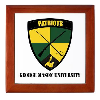 GMU - M01 - 03 - SSI - ROTC - George Mason University with Text - Keepsake Box