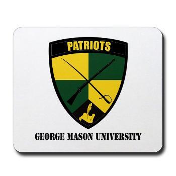 GMU - M01 - 03 - SSI - ROTC - George Mason University with Text - Mousepad