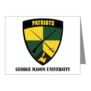 GMU - M01 - 02 - SSI - ROTC - George Mason University with Text - Note Cards (Pk of 20)