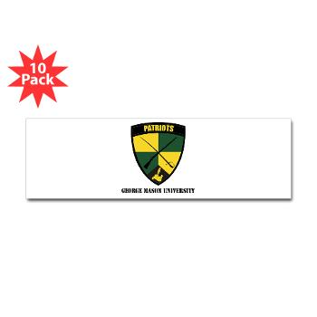 GMU - M01 - 01 - SSI - ROTC - George Mason University with Text - Sticker (Bumper 10 pk) - Click Image to Close