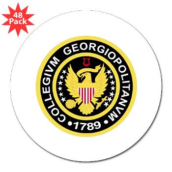 GU - M01 - 01 - SSI - ROTC - Georgetown University - 3" Lapel Sticker (48 pk)