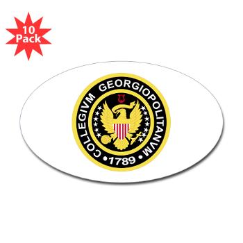 GU - M01 - 01 - SSI - ROTC - Georgetown University - Sticker (Oval 10 pk)